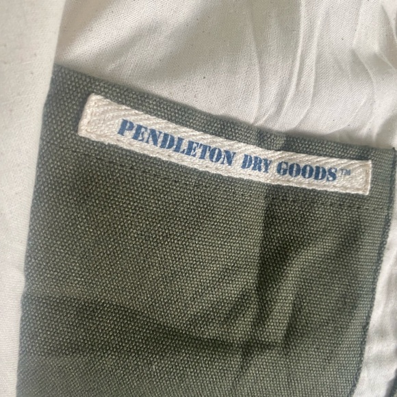 Pendleton Faux Shearling Trim Sidney Barn Coat in fatigue green - Picture 11 of 16